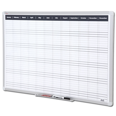 Årsplan whiteboard planleggingstavle - 90x60 cm