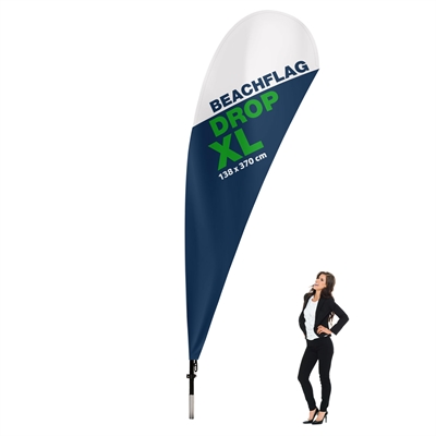 BeachFlagg Drop - XL - 138x370 cm - Inkl. trykk