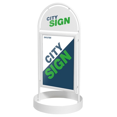 City Sign Hvit Gatebukk