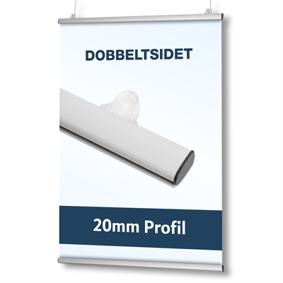 Dobbeltsidig plakatlist A2 - 42cm | 20mm profil