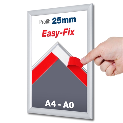 EasyFix Selvklebende klikkrammer med 25mm profil