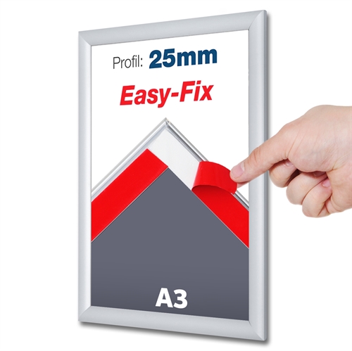 EasyFix Selvklebende klikkrammer med 25mm profil - A3