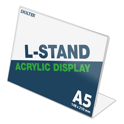 L-Stand Tverrformat Akrylskilt - A5