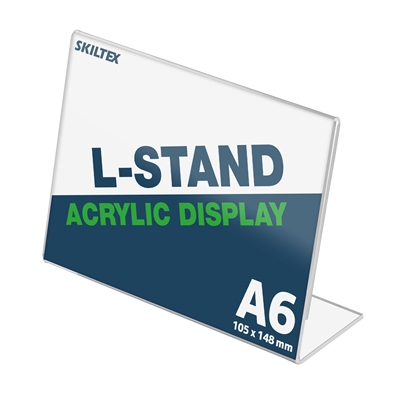 L-Stand Tverrformat Akrylskilt - A6