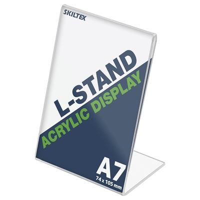 L-stand høyformat akryl A7 holder