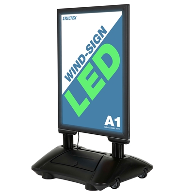 LED Wind-Sign Svart gatebukk med Lys - A1