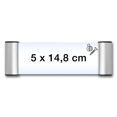 Snap Dørskilt / Veggskilt med skruehull og dobbelsidig tape - 5 x 14,8 cm