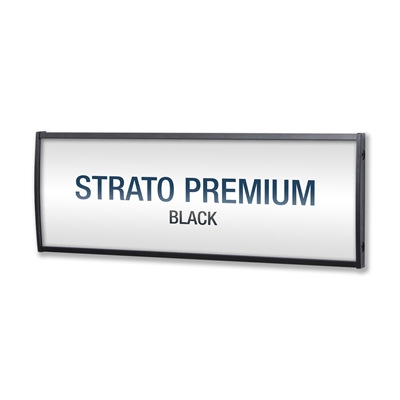 Strato Premium Svart Kontorskilt / Dørskilt - 53x150mm