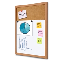 Tre Combi Board whiteboard med kork til vegg - 60x45 cm