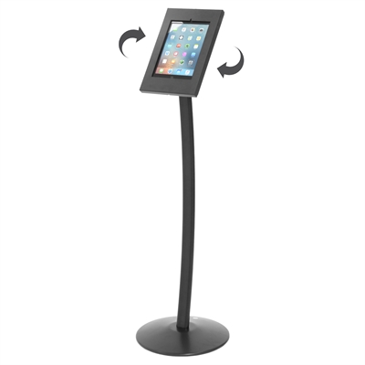 Universal curved iPad stativ til gulv - Svart