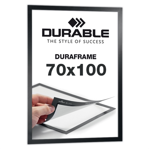 Selvklebende 70x100 cm Magnetramme - Duraframe® Sort