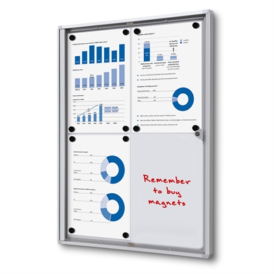 Economy innendørs whiteboard oppslagsskap - 4xA4