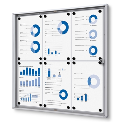 Economy innendørs whiteboard oppslagsskap - 6xA4