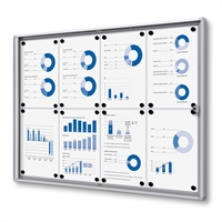 Economy innendørs whiteboard oppslagsskap - 8xA4