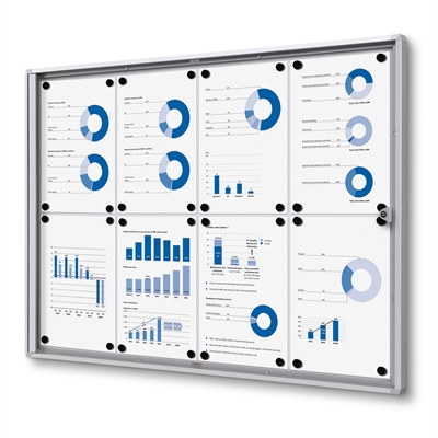 Economy innendørs whiteboard oppslagsskap - 8xA4