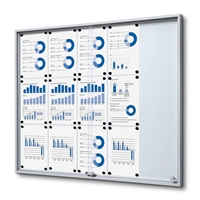 Whiteboard skap med skyvedører - 15xA4