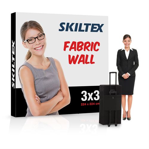 Pop-Up Wall Fabric 3x3 - 225x225 cm - Inkl. Trykk