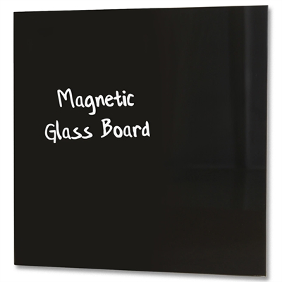 Svart Magnetisk Glasstavle - 45x45 cm