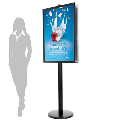 Svart ProStand 102 - Dobbelsidig Plakatstativ - 70x100 cm