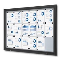 Svart Premium 18xA4 Outdoor Whiteboard Uthengsskap