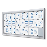 Premium Outdoor Whiteboard Oppslagsskap - 27xA4 | 212x107 cm