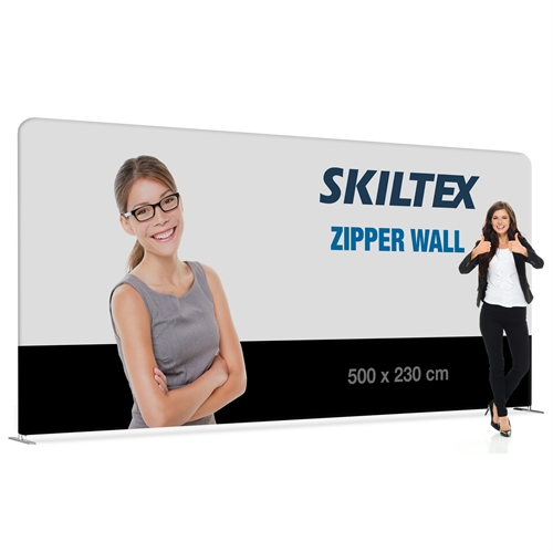 Zipper Wall Straight - 500x230 cm - Inkl. Trykk på begge sider