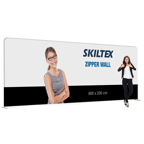 Zipper Wall Straight - 600x230 cm - Inkl. Trykk